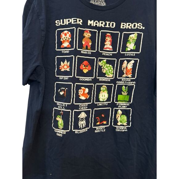 Super Mario Bros. Men's 16 Character Pixel Grid Boxes Graphic T-Shirt - Size 2XL - Picture 2 of 4